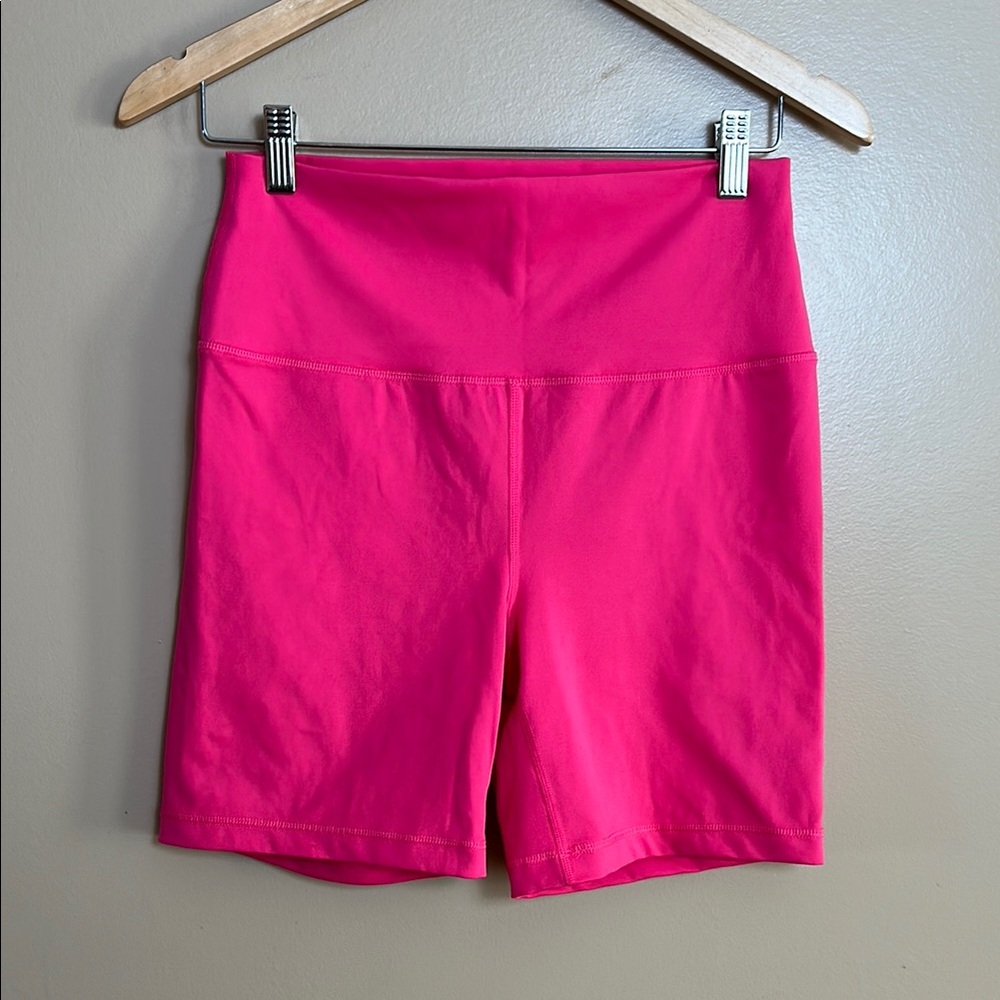 Bright Pink Yogalicious Lux 7" Everday Biker Short
